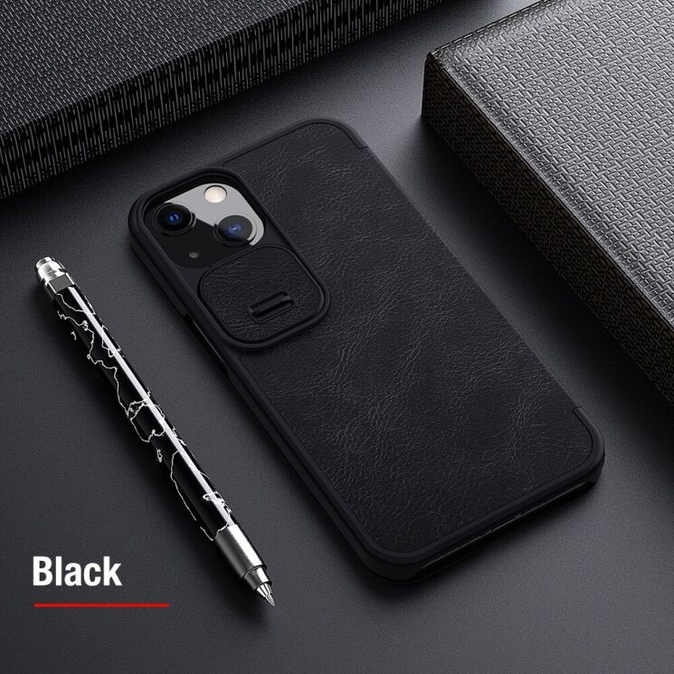 Чехол-книжка NILLKIN Qin Pro для Apple iPhone 13 - Black: фото 12 из 16