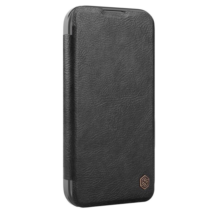 Чохол-книжка NILLKIN Qin Prop Leather Case для Apple iPhone 16 - Black: фото 3 з 17