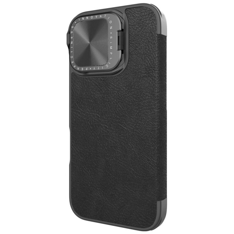 Чохол-книжка NILLKIN Qin Prop Leather Case для Apple iPhone 16 - Black: фото 5 з 17