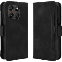 Чехол-книжка с карманами Deexe Wallet Stand для Motorola Moto G77 - Black: фото 1 из 14