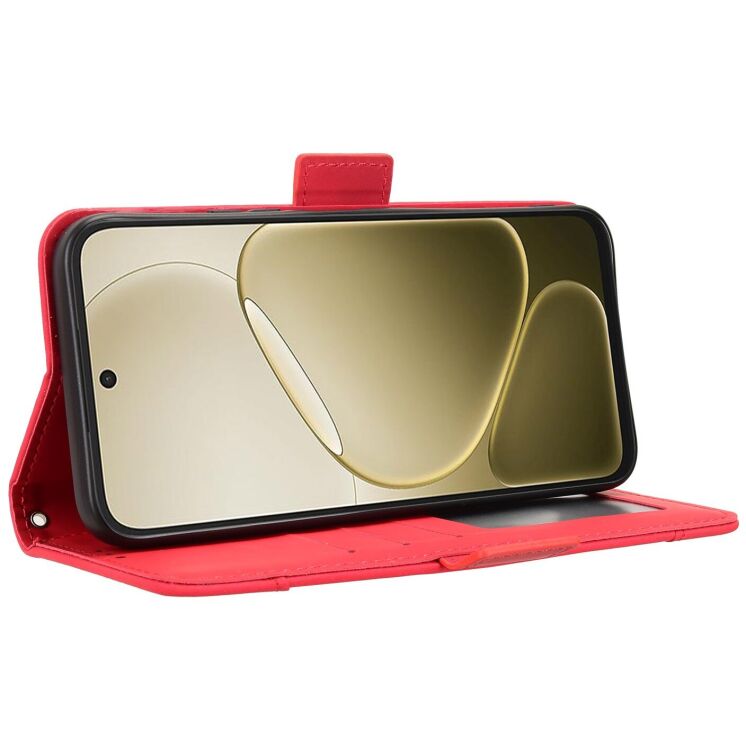 Чехол-книжка с карманами Deexe Wallet Stand для OPPO A6s / A6 - Red: фото 5 из 15