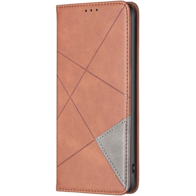 Чехол-книжка с карманами UniCase Geometric Pattern для Samsung Galaxy S26 Ultra - Brown: фото 2 из 10