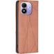 Чехол-книжка с карманами UniCase Geometric Pattern для Xiaomi Redmi Note 17 Pro - Brown (429504Z). Фото 3 из 9