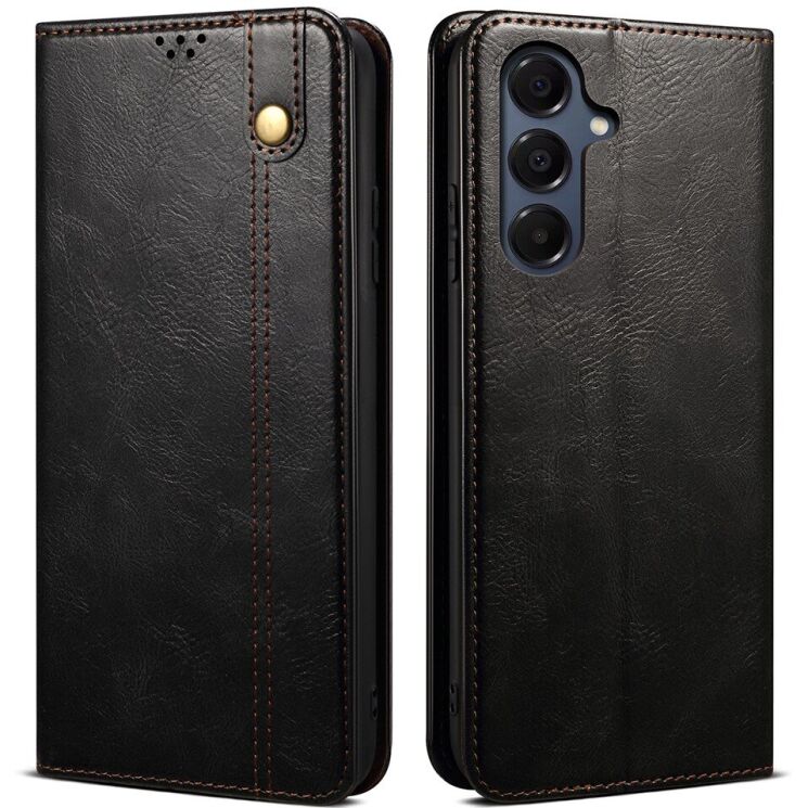 Чехол-книжка с карманами UniCase Leather Wallet для Samsung Galaxy S26 Plus (S947) - Black: фото 1 из 8