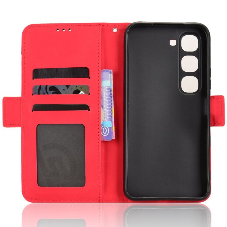 Чехол-книжка с кармашками Deexe Wallet Stand для Infinix Hot 70 Pro - Red (331102R) Чехол-книжка с кармашками Deexe Wallet Stand для Infinix Hot 70 Pro - Red: фото 4 из 15