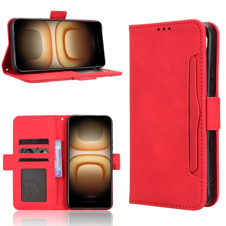 Чехол-книжка с кармашками Deexe Wallet Stand для Infinix Hot 70 Pro - Red (331102R) Чехол-книжка с кармашками Deexe Wallet Stand для Infinix Hot 70 Pro - Red: фото 8 из 15