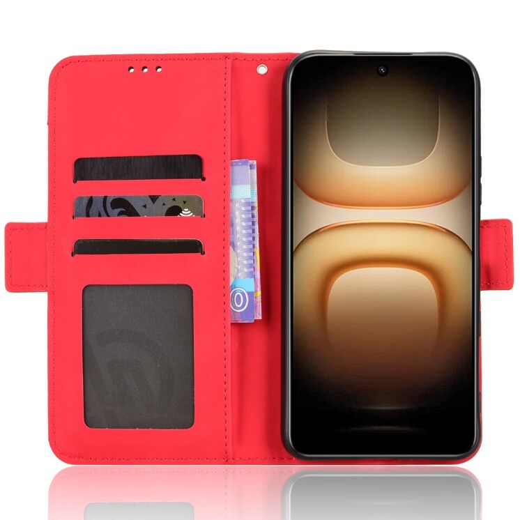 Чехол-книжка с кармашками Deexe Wallet Stand для Infinix Hot 70 Pro - Red (331102R) Чехол-книжка с кармашками Deexe Wallet Stand для Infinix Hot 70 Pro - Red: фото 5 из 15