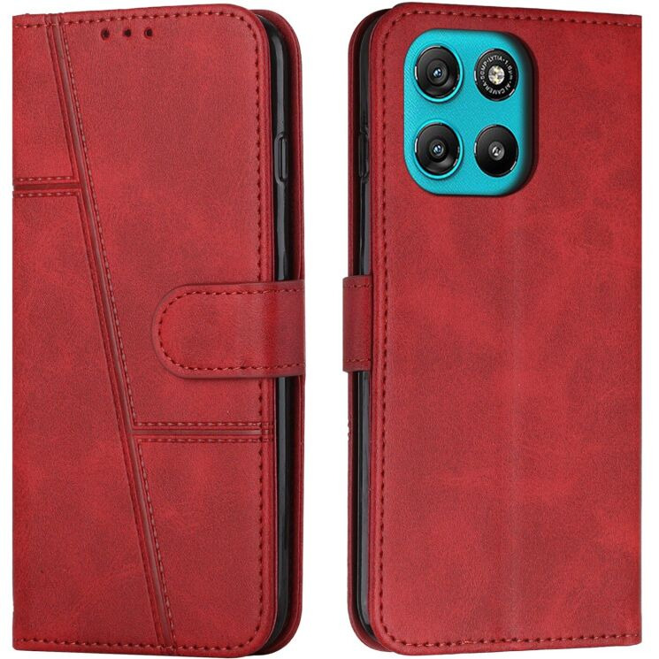 Чехол-книжка с застежкой UniCase Jet Cover для Motorola Moto G57 / G57 Power / G67 Power - Red: фото 1 из 10