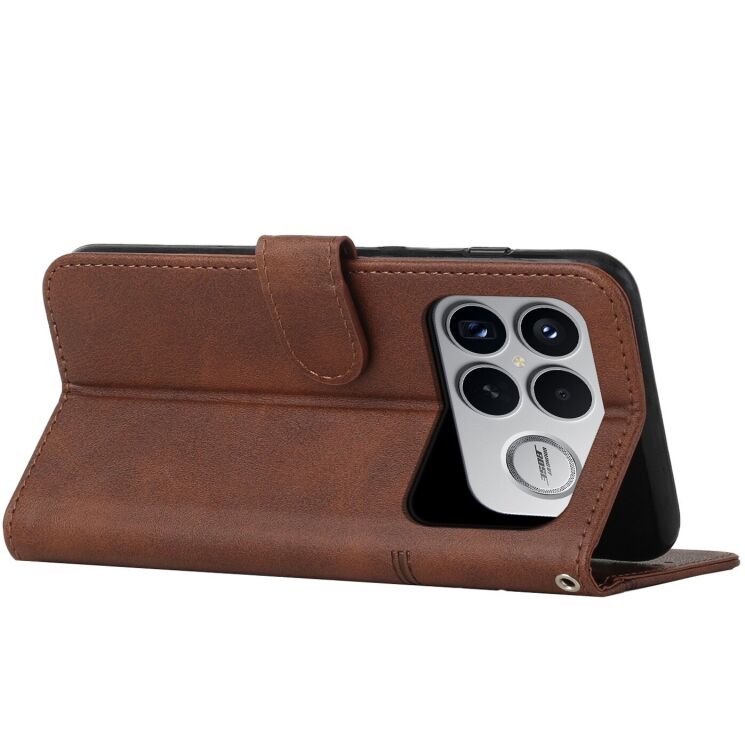 Чехол-книжка с застежкой UniCase Jet Cover для Xiaomi Poco F8 Ultra - Brown: фото 3 из 10