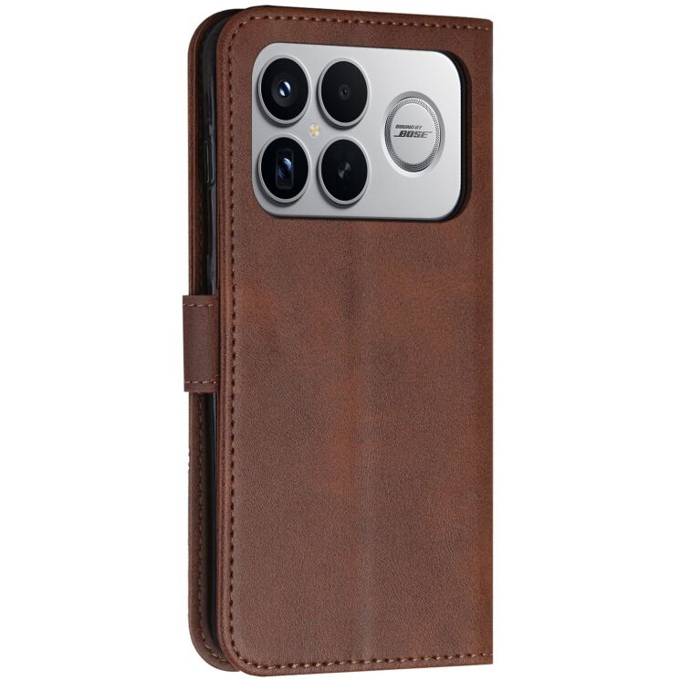 Чехол-книжка с застежкой UniCase Jet Cover для Xiaomi Poco F8 Ultra - Brown: фото 5 из 10
