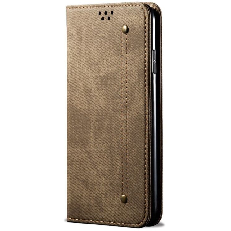 Чехол-книжка с кармашками UniCase Jeans Wallet для Huawei Nova 9 SE - Khaki: фото 2 из 6