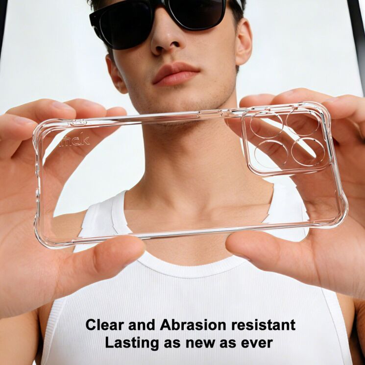 Чехол с усиленными углами IMAK Airbag MAX Case для Motorola Edge 70 Fusion - Transparent: фото 7 из 10