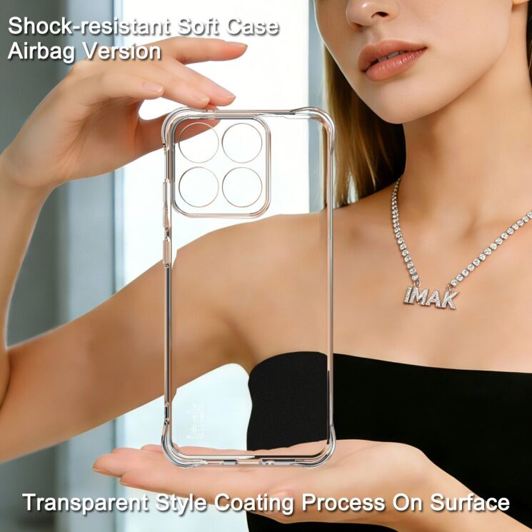 Чехол с усиленными углами IMAK Airbag MAX Case для Motorola Edge 70 Fusion - Transparent: фото 6 из 10