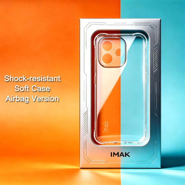 Чехол с усиленными углами IMAK Airbag MAX Case для Xiaomi Redmi Note 17 (4G/5G) - Transparent: фото 3 из 9