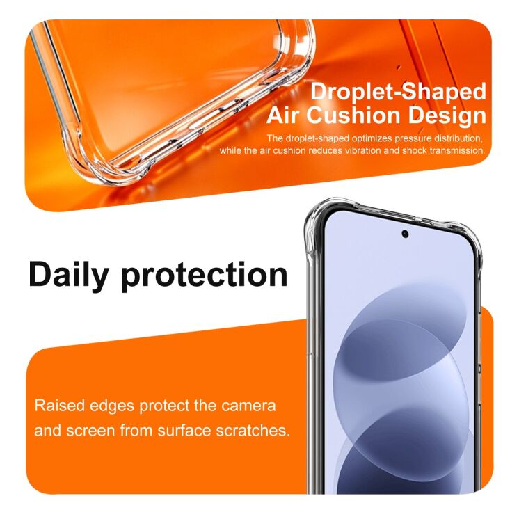 Чехол с усиленными углами IMAK Airbag MAX Case для Xiaomi Redmi Note 17 (4G/5G) - Transparent: фото 7 из 9