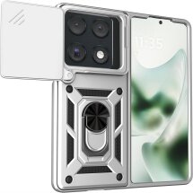 Чехол с защитой камеры Deexe Armor Shield для Motorola Razr Fold - Silver: фото 1 из 9