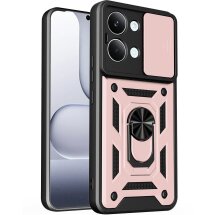 Чехол с защитой камеры Deexe Armor Shield для Xiaomi Poco X8 Pro Max - Rose Gold: фото 1 из 9