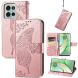 Чехол UniCase Butterfly Pattern для Motorola Moto G75 - Rose Gold (367821RG). Фото 4 из 10