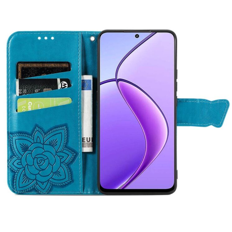 Чехол UniCase Butterfly Pattern для Realme 12 5G - Blue: фото 2 из 8