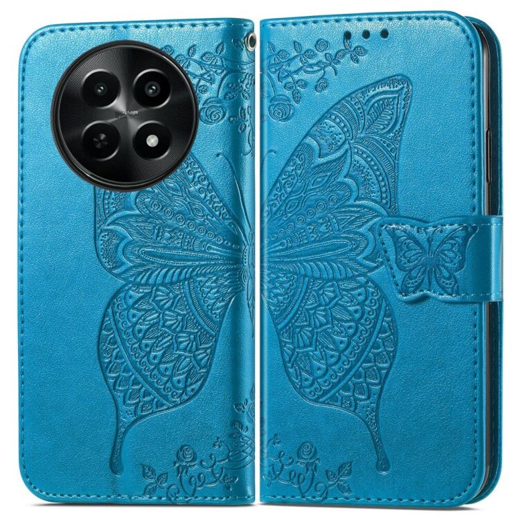 Чехол UniCase Butterfly Pattern для Realme 12 5G - Blue: фото 1 из 8