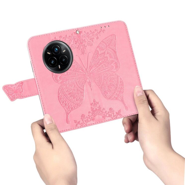Чехол UniCase Butterfly Pattern для Realme 14 Pro Plus - Blue: фото 8 из 9
