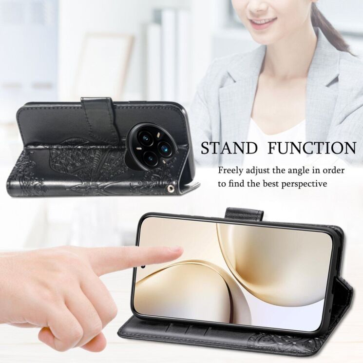 Чехол UniCase Butterfly Pattern для Realme 14 Pro Plus - Blue: фото 7 из 9