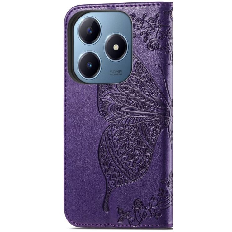 Чехол UniCase Butterfly Pattern для Realme C63 / C61 / Note 60x - Dark Purple: фото 6 из 9