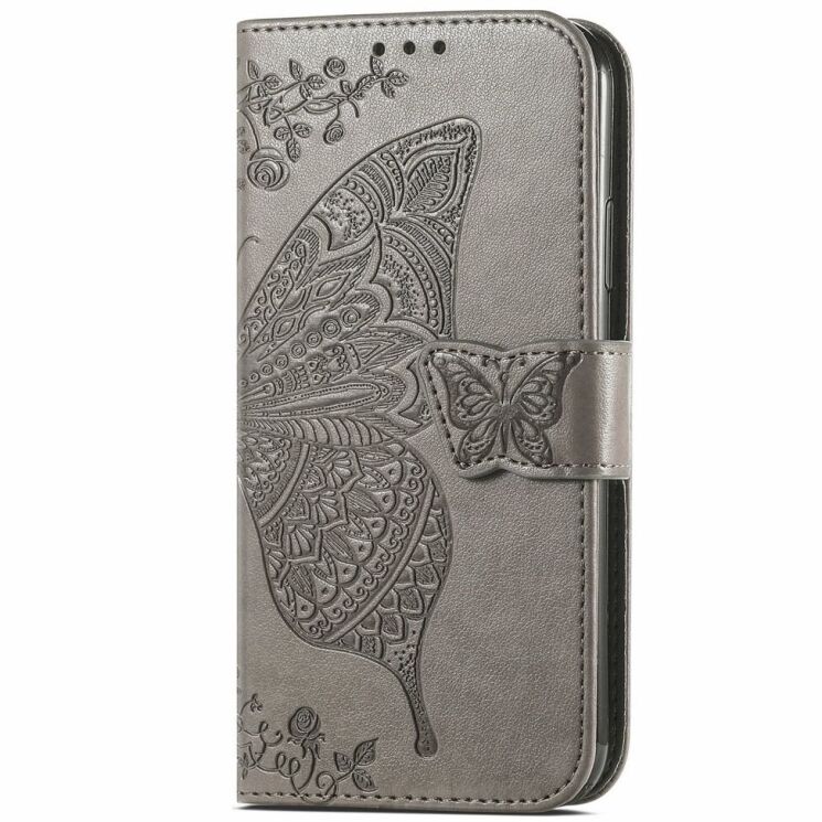 Чехол UniCase Butterfly Pattern для TECNO Spark 20 Pro+ - Grey: фото 4 из 8