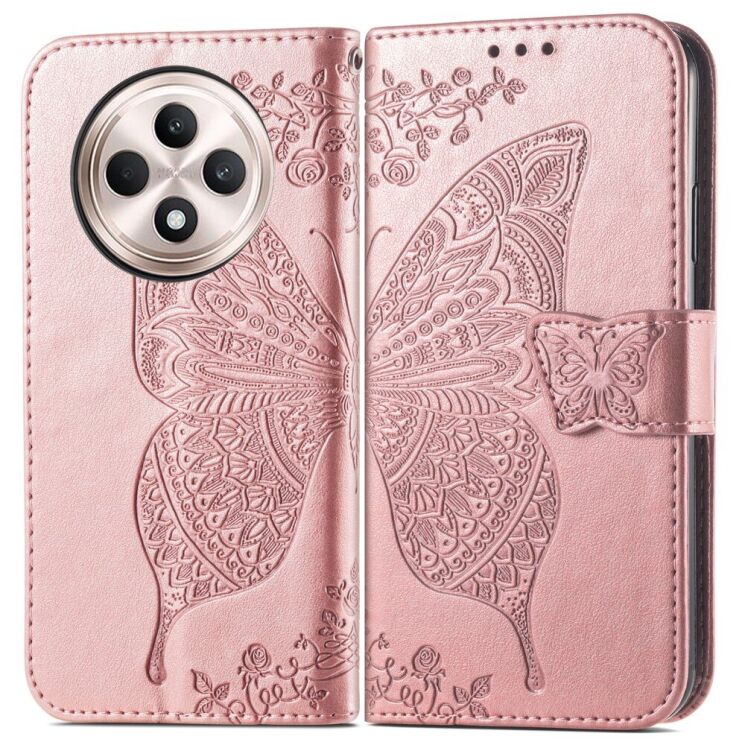 Чохол UniCase Butterfly Pattern для TECNO Spark 30C - Rose Gold: фото 1 з 10