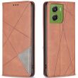 Чохол-книжка з кишеньками UniCase Geometric Pattern для Motorola Moto G06 - Brown (401505Z)