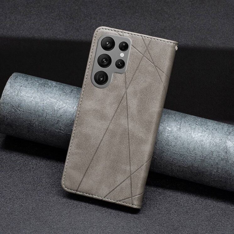 Чохол UniCase Geometric Pattern для Samsung Galaxy S23 Ultra - Grey: фото 3 з 8