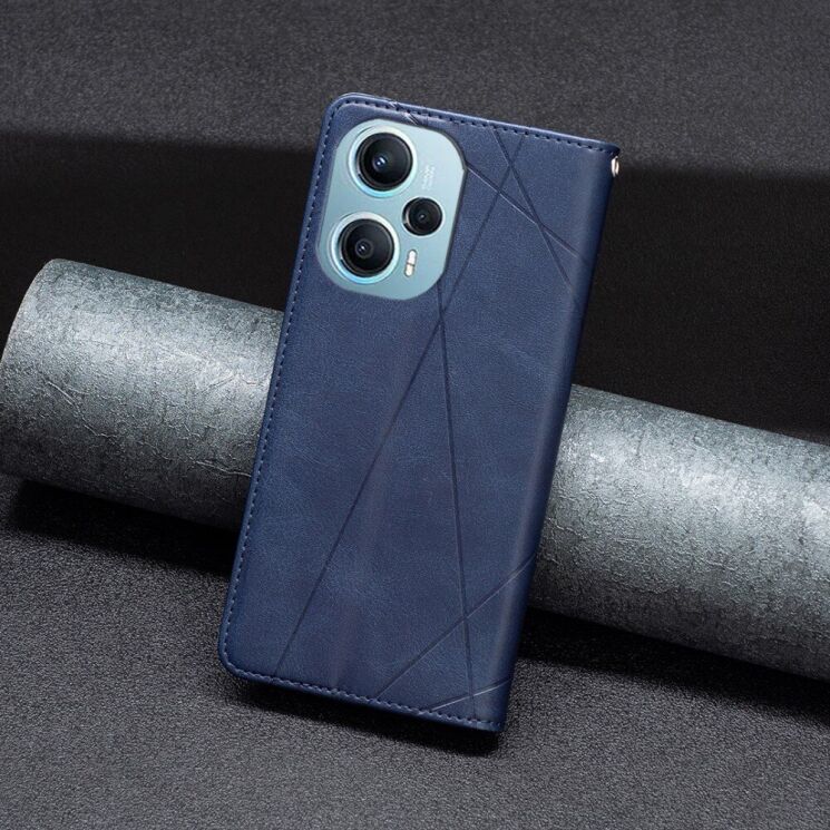 Чехол UniCase Geometric Pattern для Xiaomi Poco F5 / Redmi Note 12 Turbo - Blue: фото 4 из 9