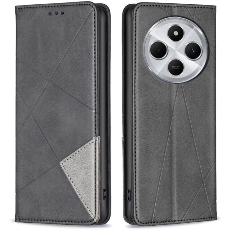 Чехол UniCase Geometric Pattern для Xiaomi Redmi 14C / Redmi A4 5G / Poco C75 - Black: фото 1 из 8