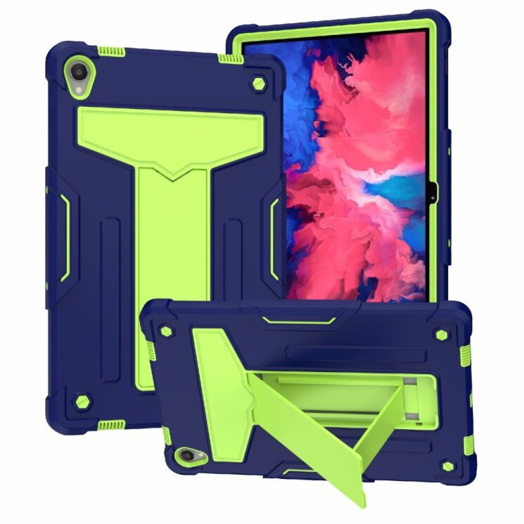 Чохол UniCase Hybrid Stand для Lenovo Tab P11 (TB-J606) / Tab P11 Plus (TB-J616) - Navy Blue / Olivine: фото 1 з 5