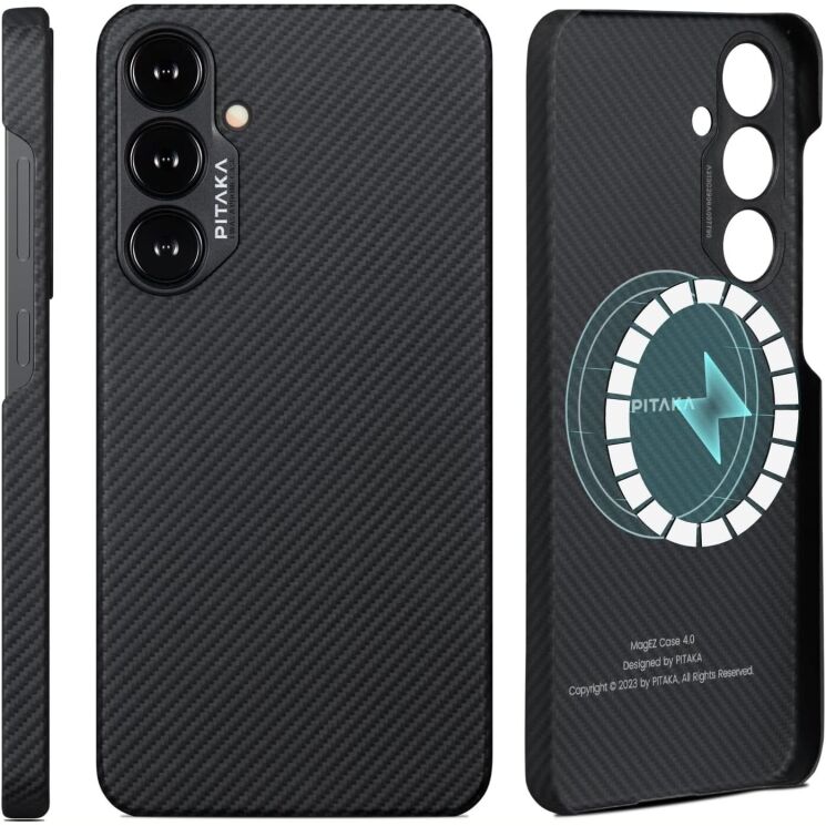 Чохол Pitaka StarPeak MagEZ Case 4 для Samsung Galaxy S24 Plus (S926) KS2401S - Black / Grey: фото 2 з 14