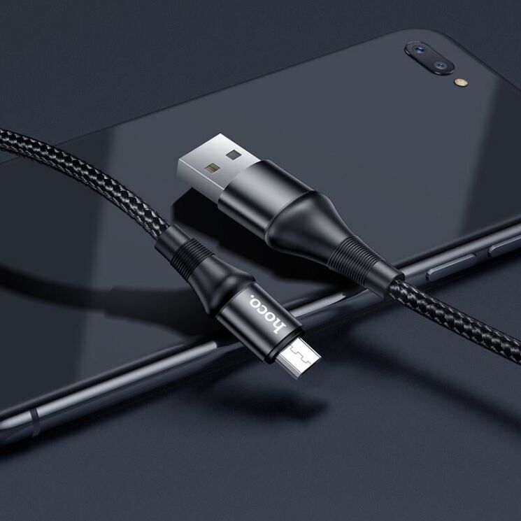 Дата-кабель Hoco X50 Excellent MicroUSB (2.4A, 1m) - Black: фото 5 из 10