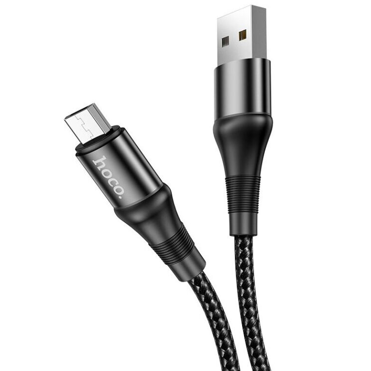 Дата-кабель Hoco X50 Excellent MicroUSB (2.4A, 1m) - Black: фото 2 из 10
