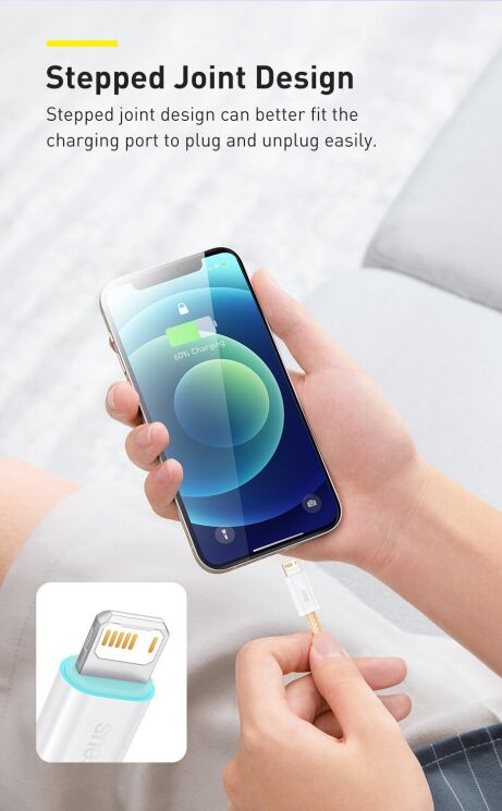 Кабель Baseus Dynamic Series USB to Lightning (2.4A, 1m) CALD000402 - White (896286W) Кабель Baseus Dynamic Series USB to Lightning (2.4A, 1m) CALD000402 - White: фото 13 з 20