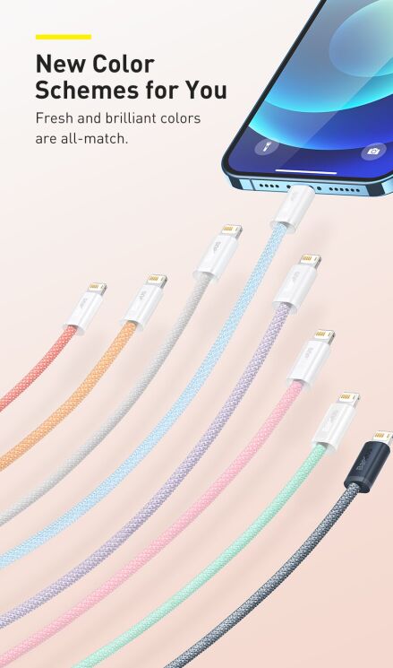 Кабель Baseus Dynamic Series USB to Lightning (2.4A, 1m) CALD000402 - White (896286W) Кабель Baseus Dynamic Series USB to Lightning (2.4A, 1m) CALD000402 - White: фото 7 з 20