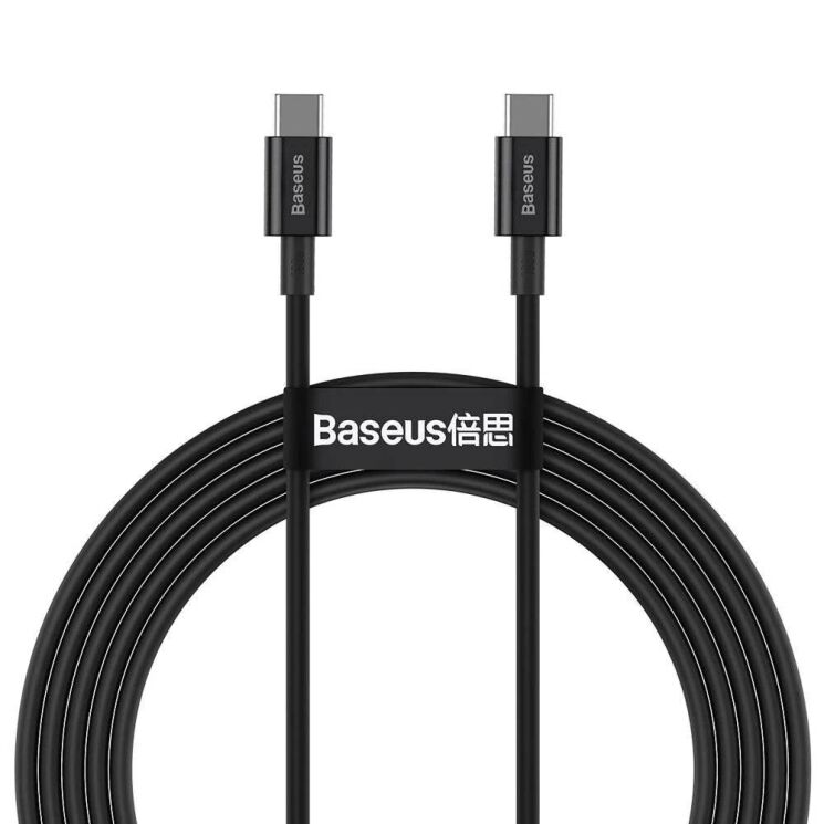 Кабель Baseus Superior Series Type-C to Type-C (100W, 2m) CATYS-C01 - Black: фото 1 з 23