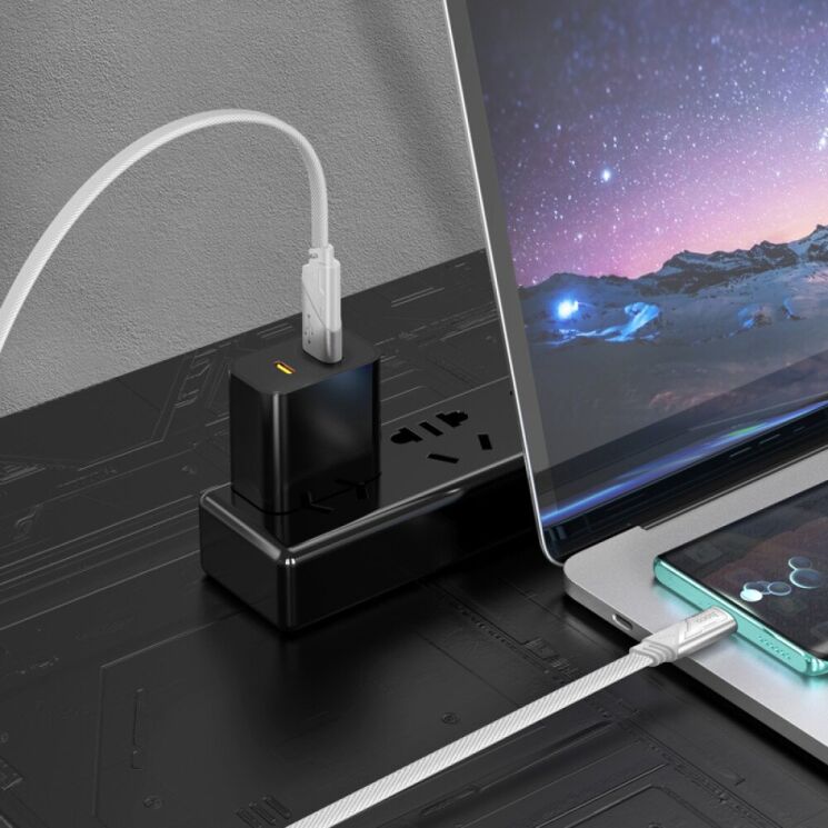 Кабель Hoco U119 USB to Type-C (5A, 1.2m) - Black: фото 5 з 5