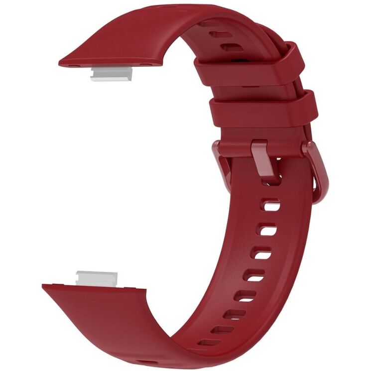 Комплект (чехол и ремешок) Deexe Silicone Set для Huawei Watch Fit 3 - Wine Red: фото 4 из 9