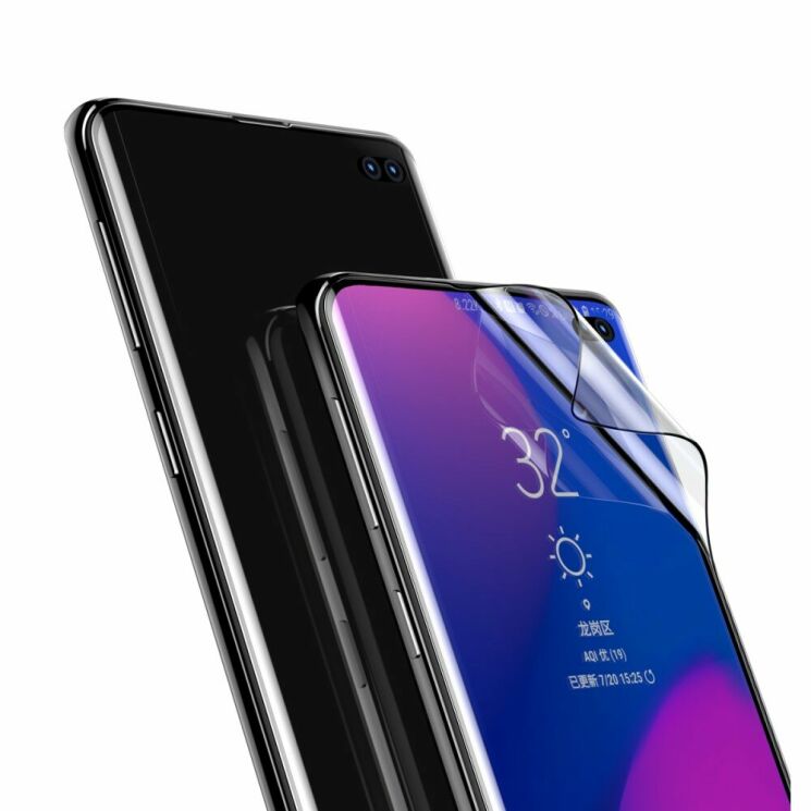 Комплект защитных пленок BASEUS 0.15mm Soft PET для Samsung Galaxy S10 Plus (G975): фото 3 з 22