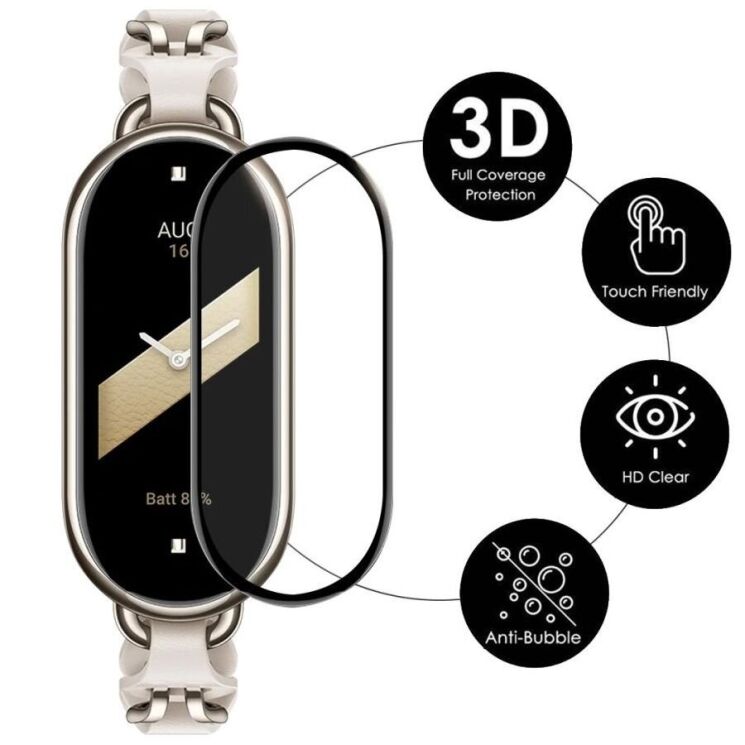 Комплект защитных пленок HAT PRINCE 3D Screen Protector для Xiaomi Mi Smart Band 9 - Black: фото 2 из 7