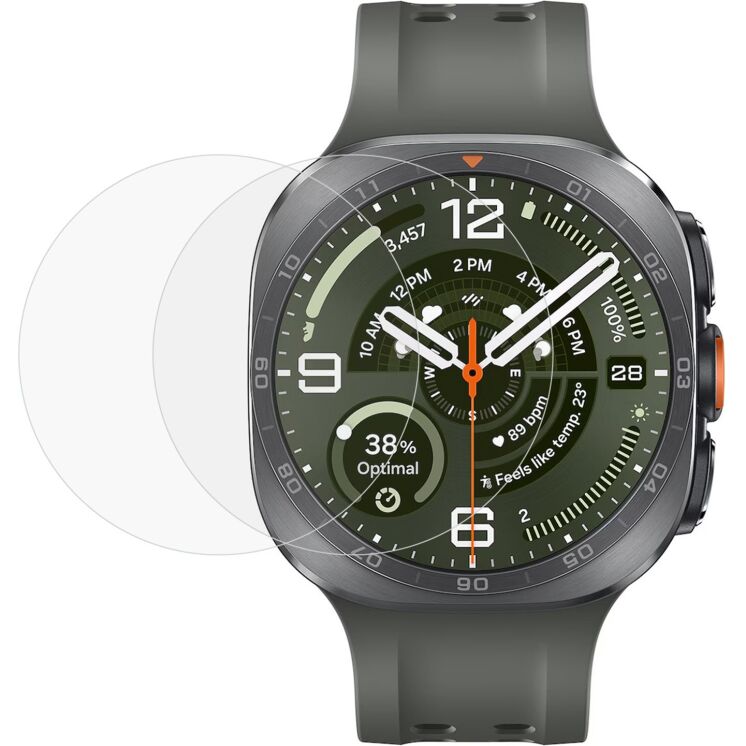 Комплект защитных стекол Deexe Screen Protector для Samsung Galaxy Watch Ultra 2: фото 1 из 5