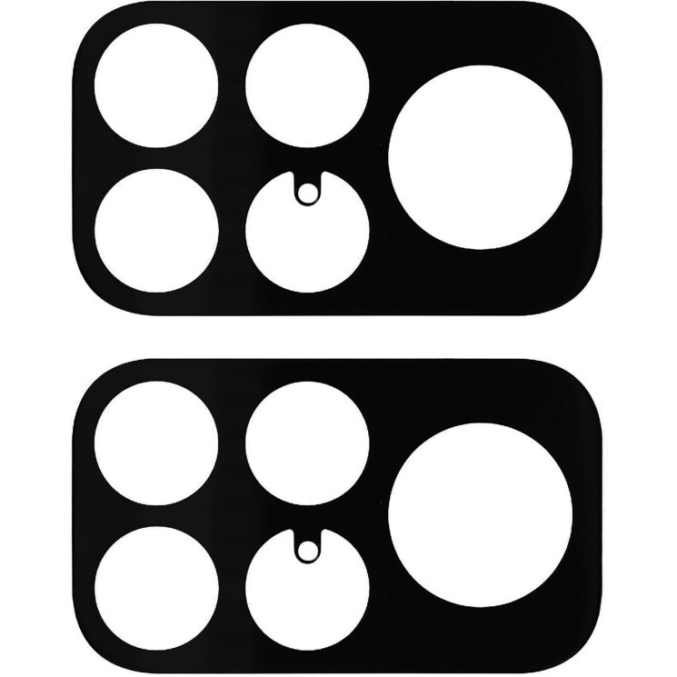 Комплект захисного скла на задню камеру Deexe Black Lens Protector для Xiaomi Poco F9 Pro - Black: фото 2 з 6