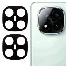 Комплект захисного скла на задню камеру Deexe Black Lens Protector для Xiaomi Redmi Note 14 Pro Plus - Black: фото 1 з 4