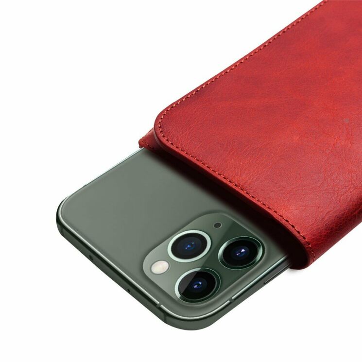 Кожаный чехол-портмоне QIALINO Classic Wallet для Apple iPhone 11 / iPhone 11 Pro / iPhone 11 Pro Max - Red: фото 2 из 11