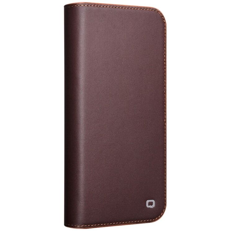 Кожаный чехол QIALINO Wallet Case для Apple iPhone 16 Pro - Brown: фото 5 из 8
