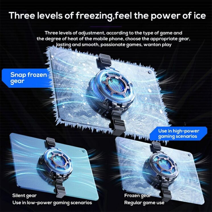 Кулер-вентилятор для смартфона MEMO CX05 Magnetic Cooler - Black: фото 6 з 13